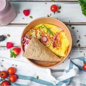 Low Fat Halloumi Omelette