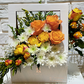 Fascinating Mix Double Color Yellow And Orange Blooms