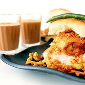 Vada Pav + Fresh Milk Tea