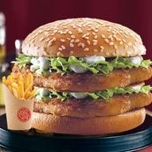 Khaleej Double Burger With Fries 