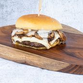 Shroom N’Swiss Beef Burg