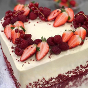 Red Velvet Cheese Cake Heart Shape