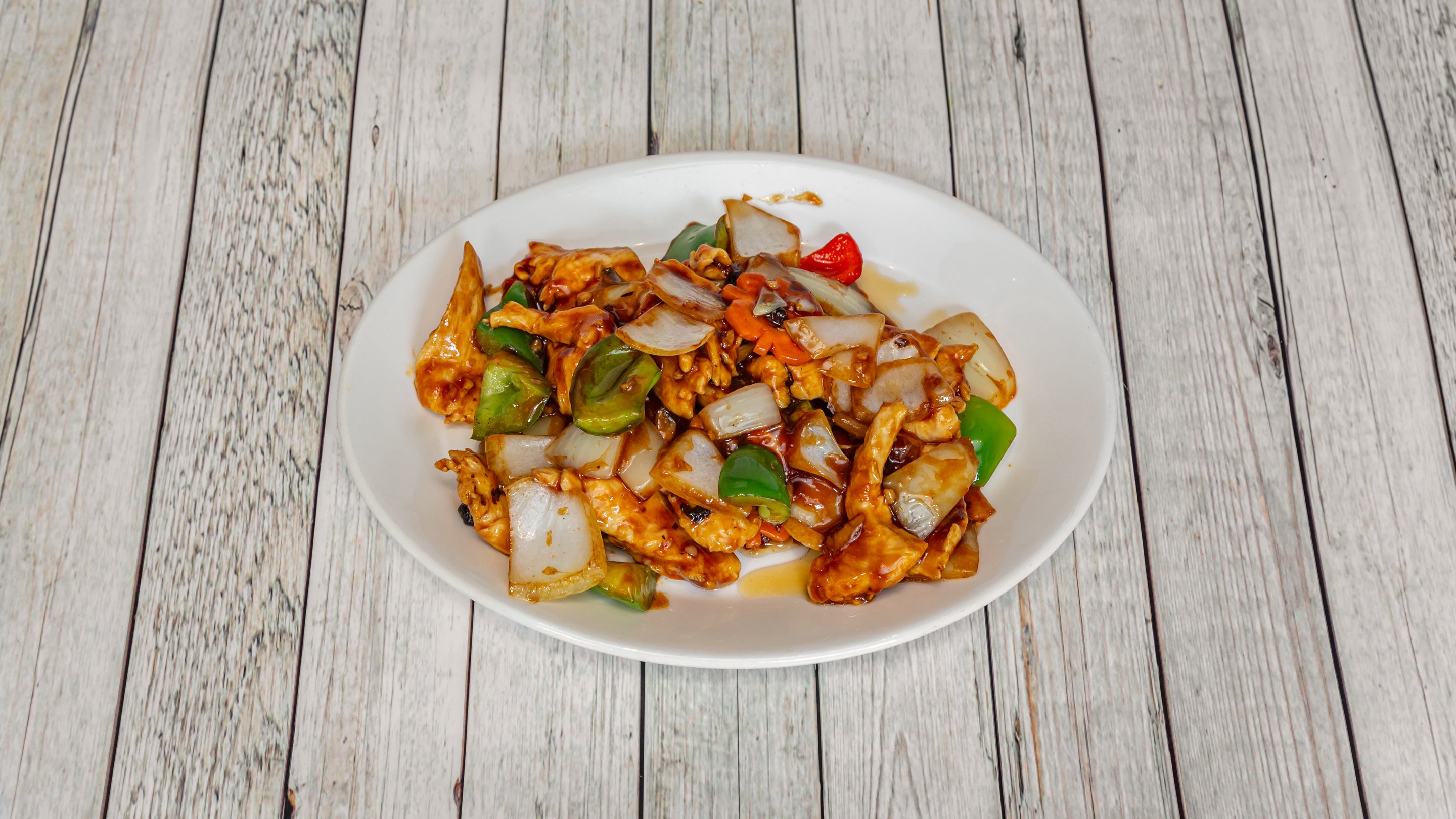 Chicken with Green Pepper in Black Sauce豉椒鸡