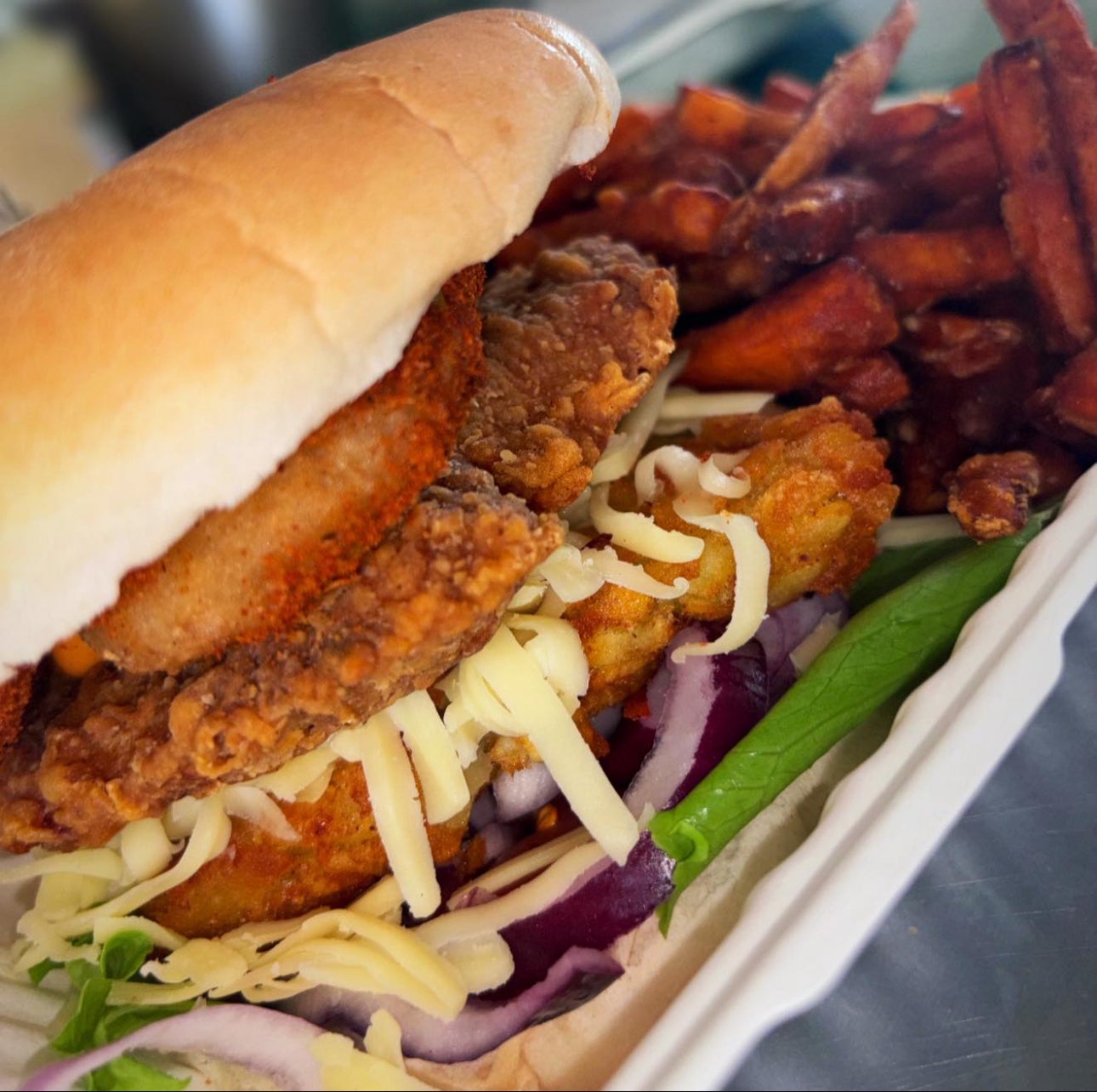 Hot an Spicy Crispy Chicken Burger