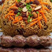Afghani Polaw with Mutton Kabab Small