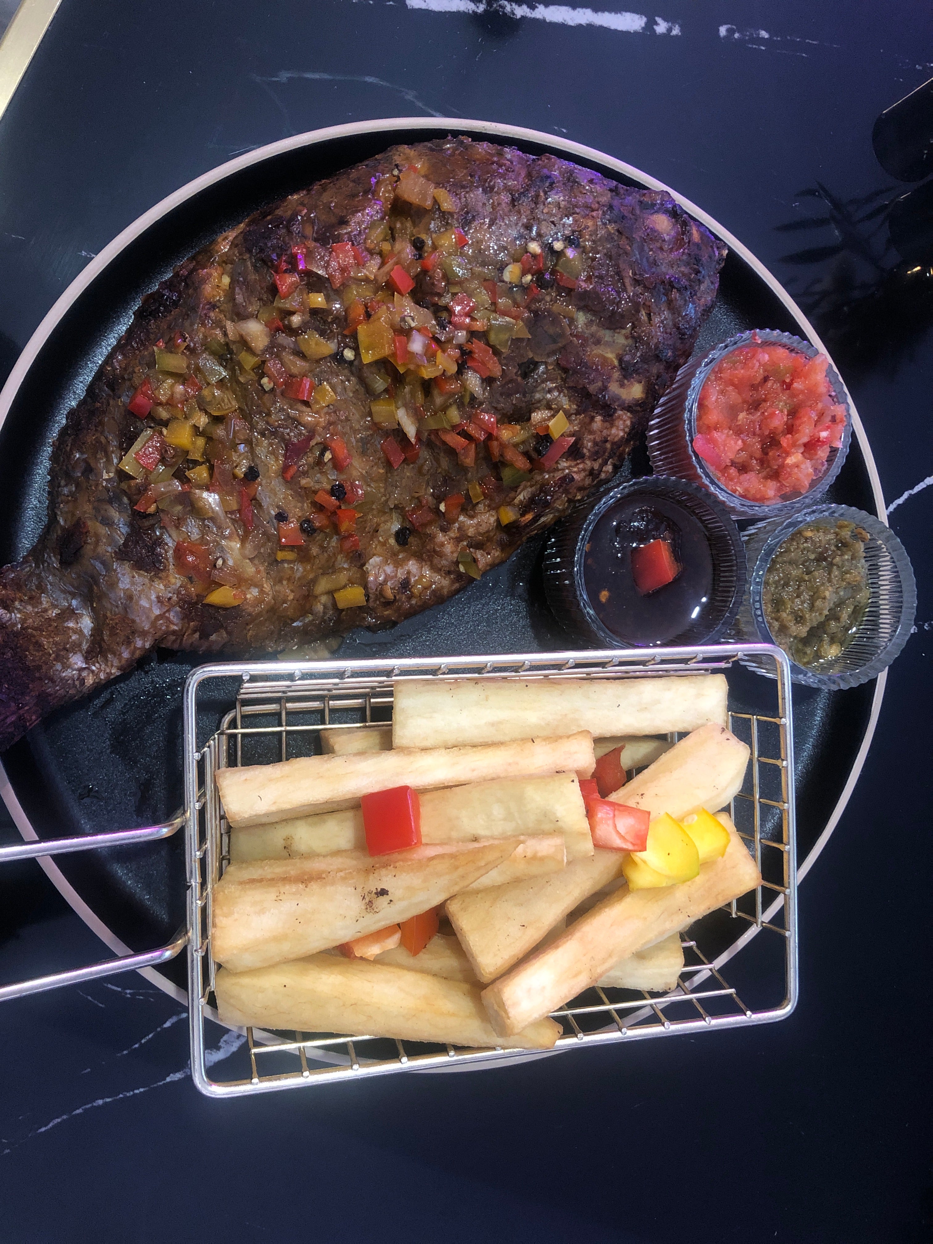 Fried Yam with Tilapia or Chofi