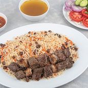 Afghani pulao seekh boti