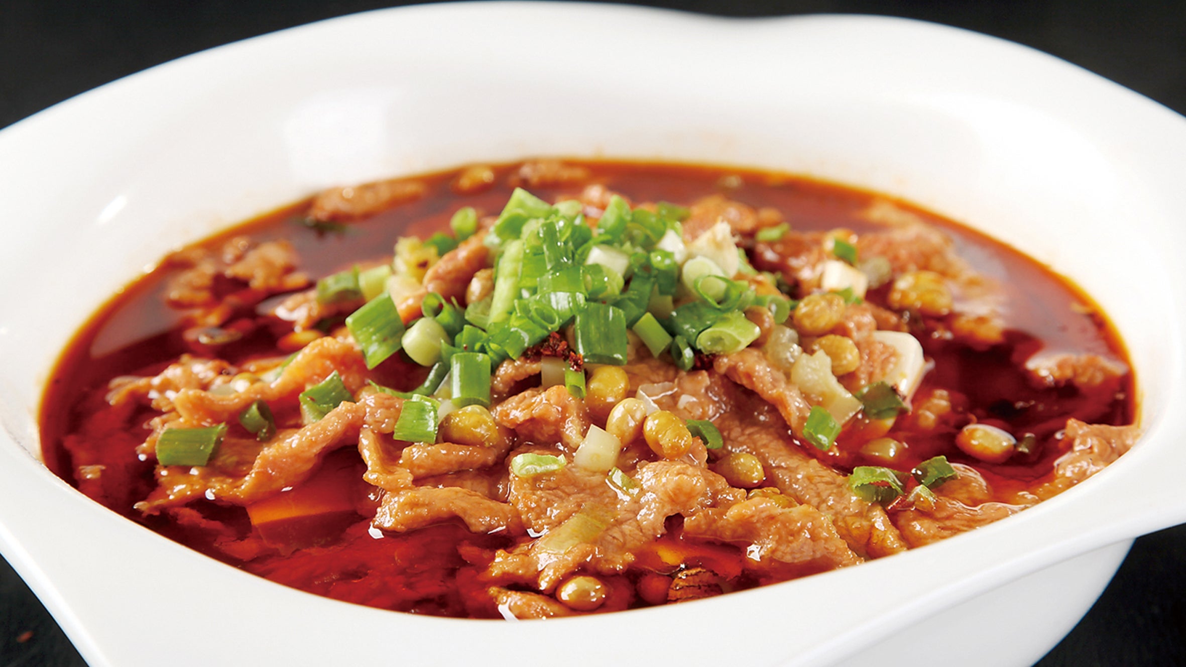 Sliced Beef with Tofu in Spicy Soup 豆花牛肉
