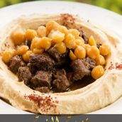 Hummus with meat