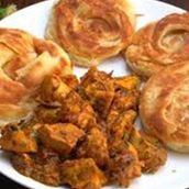 Bun parotta + Chicken sukka