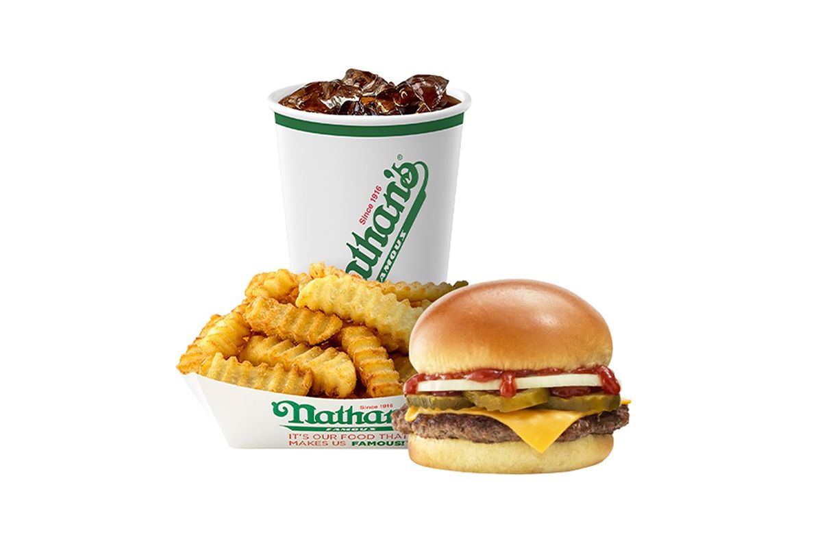 Large Nathan's Original Cheeseburger Meal