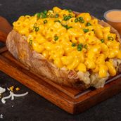 Potato with Mac and cheese
