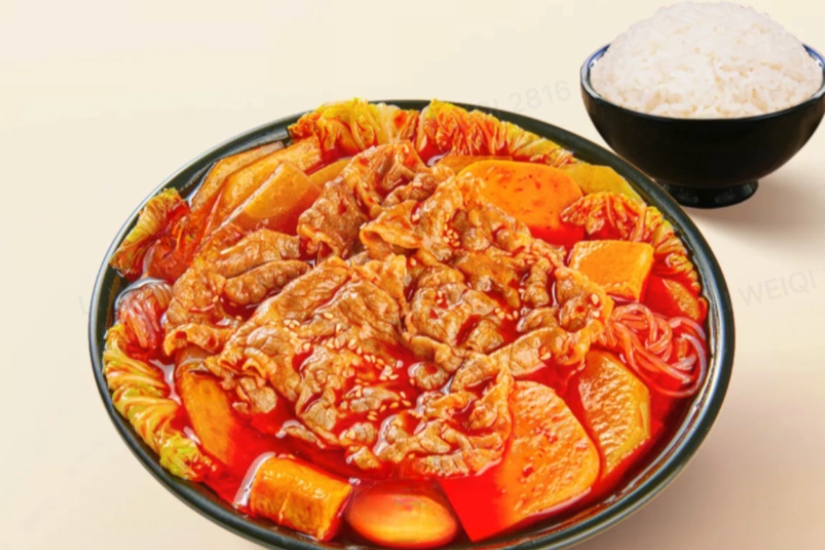 Sliced Beef Set Meal 捞派肥牛麻辣烫 （2荤5素）现做现煮 Made To Order