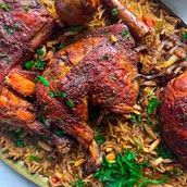 Pepper Chicken Charcoal with Mandi or Madhout Rice