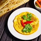 Plain omelette Eggs Plate