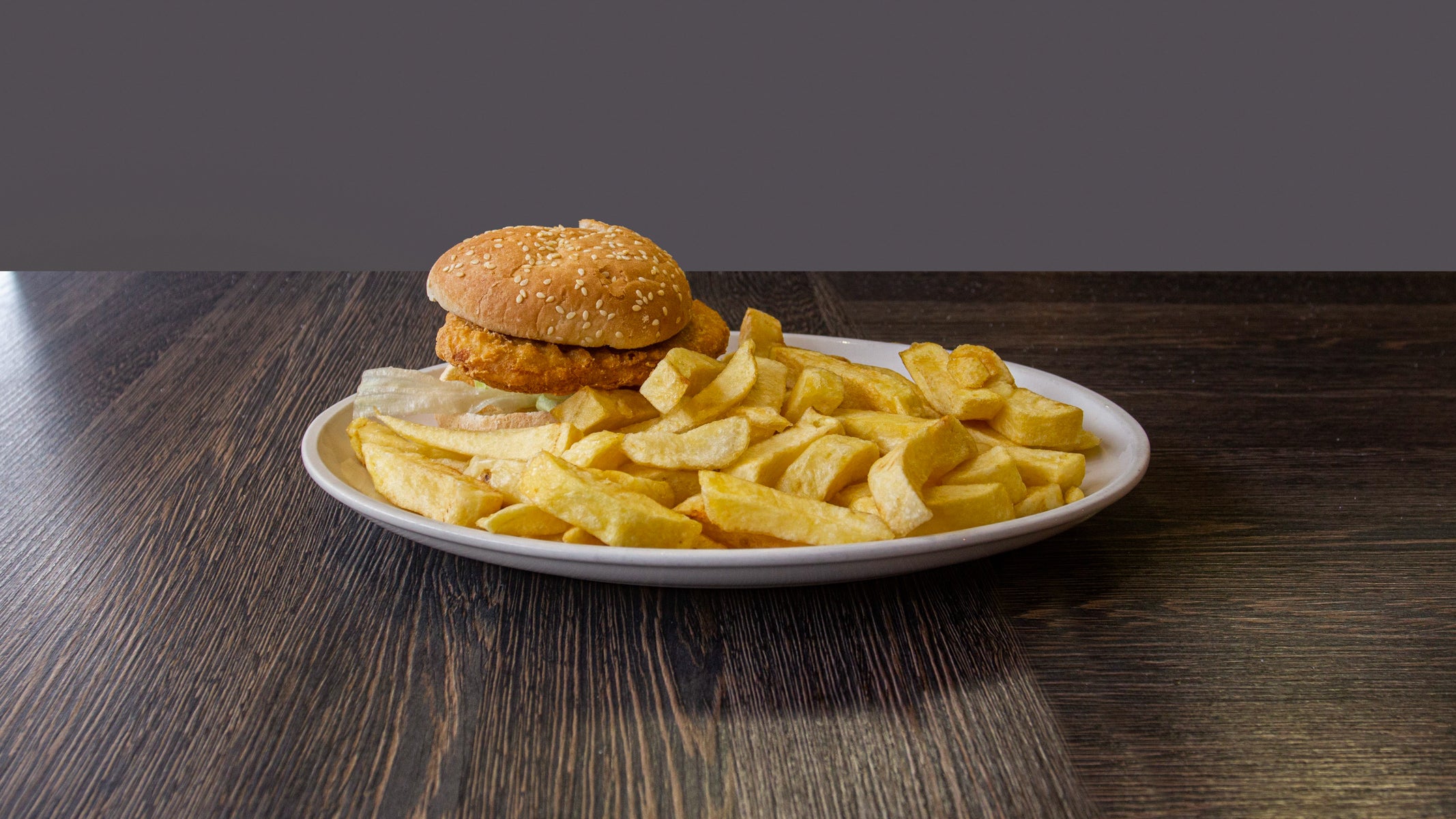 Chicken Burger in a Seeded Bun