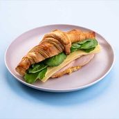 Croissant With Turkey and Cheese