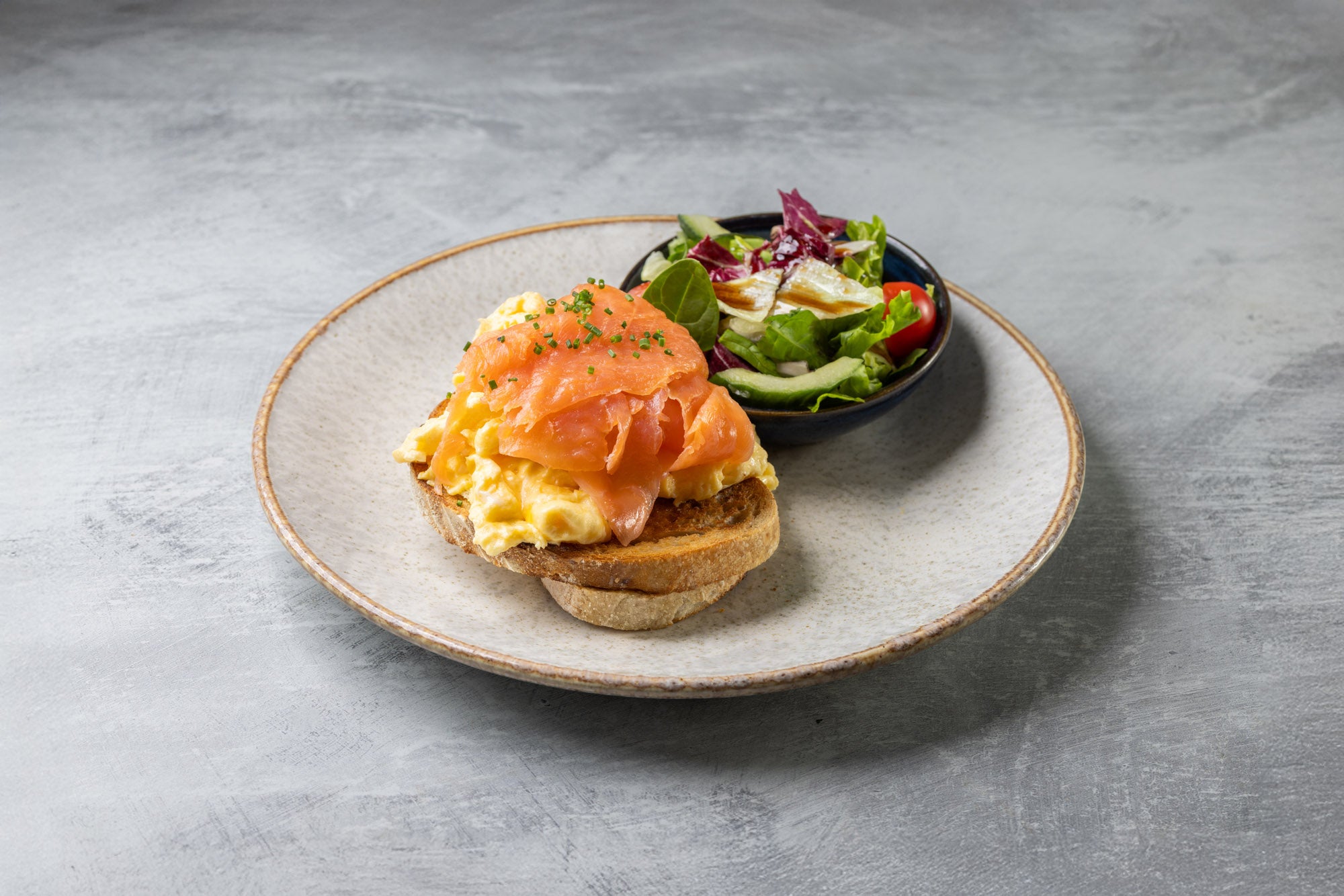 Salmon and Scrambled Eggs on Toast