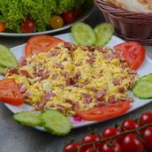 Mortadella Eggs Platter