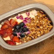 Cardamom Granola and Strawberry Yogurt Bowl