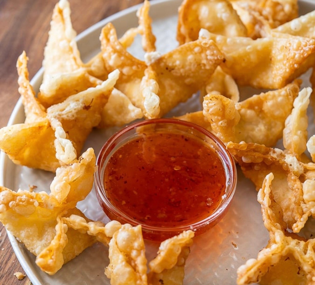 Deep Fried Wonton with Sweet Chilli Sauce