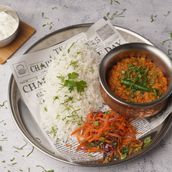 Daal Chawal Dahi (Rice, Curd And Lentil)