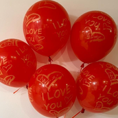 5 Red Balloon I Love You