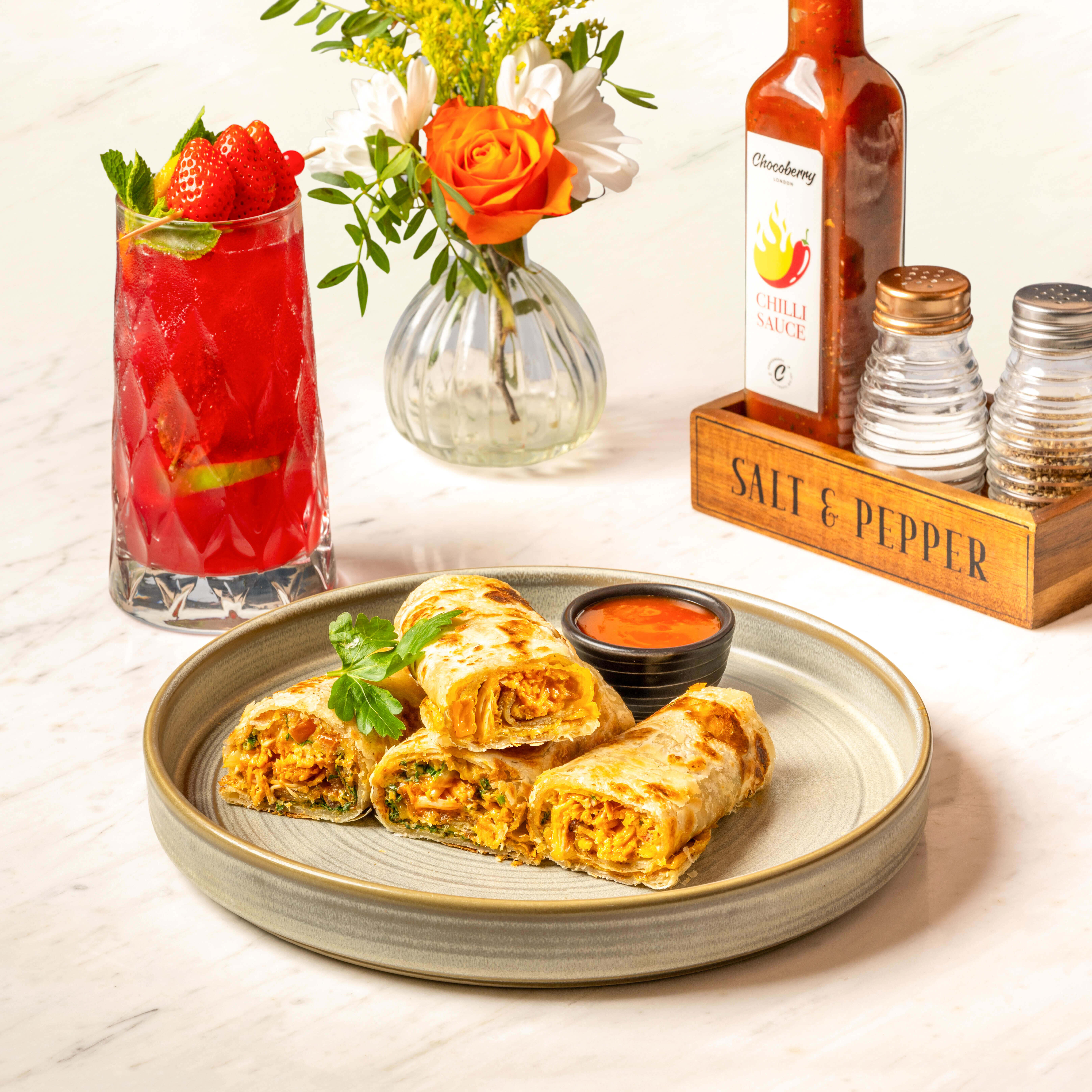 Chicken Egg Paratha Roll