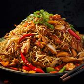 Hakka Thai Fried Noodles Shrimp
