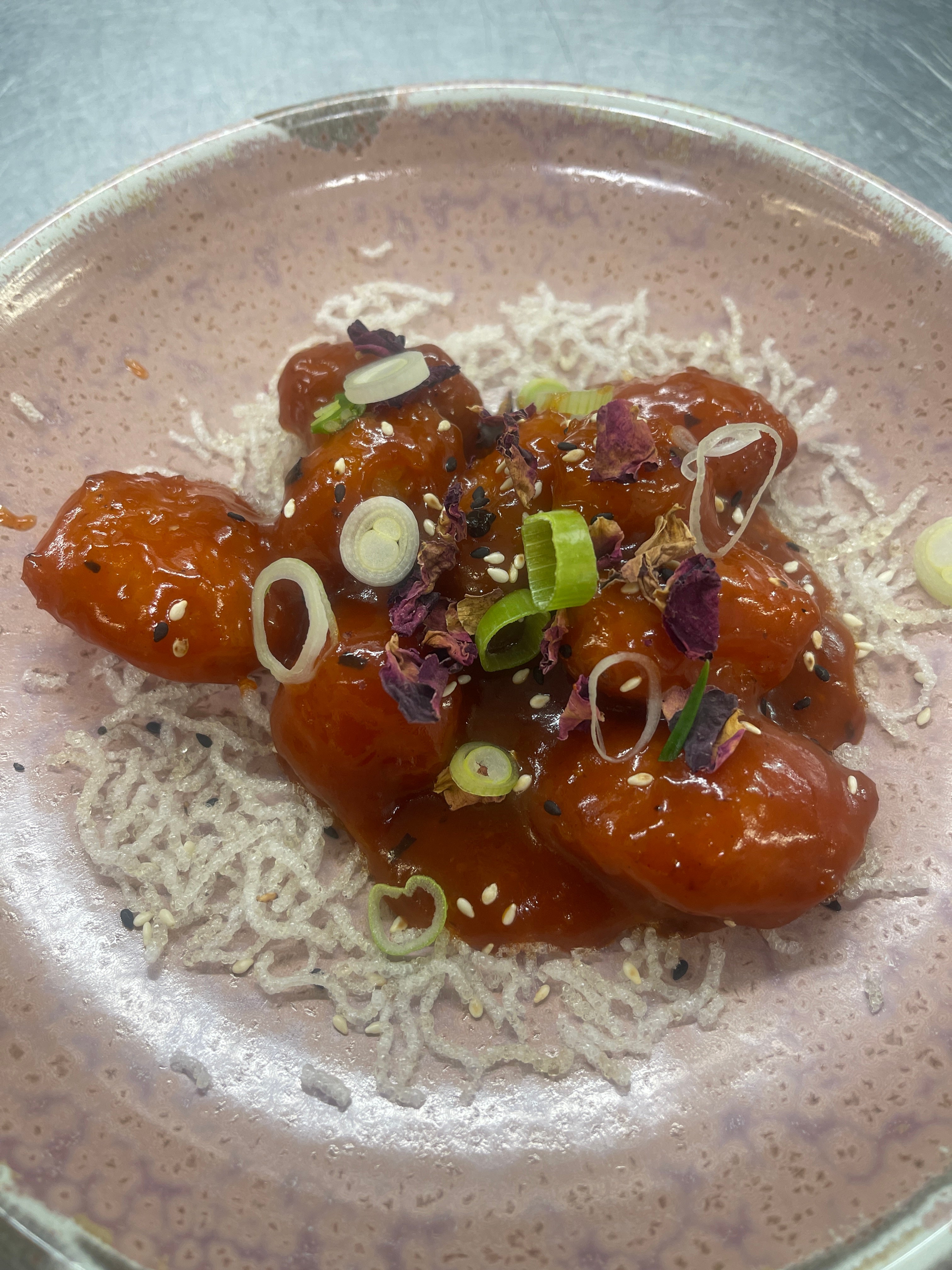 Korean Crispy Chicken 韓式炸雞+kimchi