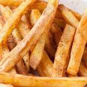 French fries served with Beit Al Kebda's special spices