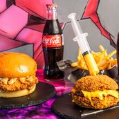 Chicken Burger and Crispy Cheeseburger Combo