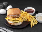 Beef Burger With Egg And Cheese