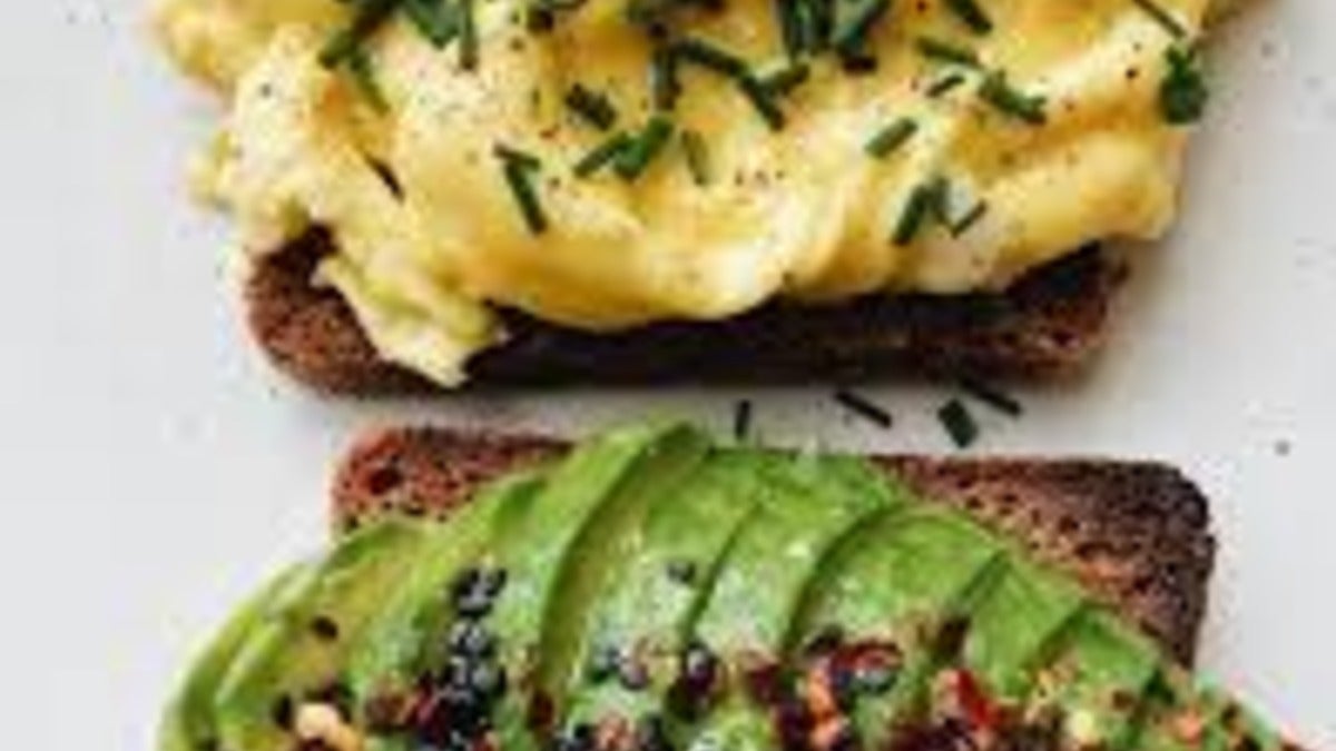 Scrambled egg with Avocado on toast