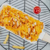 French Fries With Cheese & Chicken