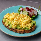 Avocado Toast With Scrambled Egg