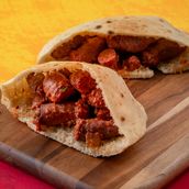 Alexandrian Sausage Sandwiche Baladi Bread
