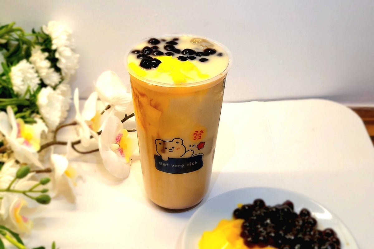 Double Toping Roast Milk Tea 双拼烤奶