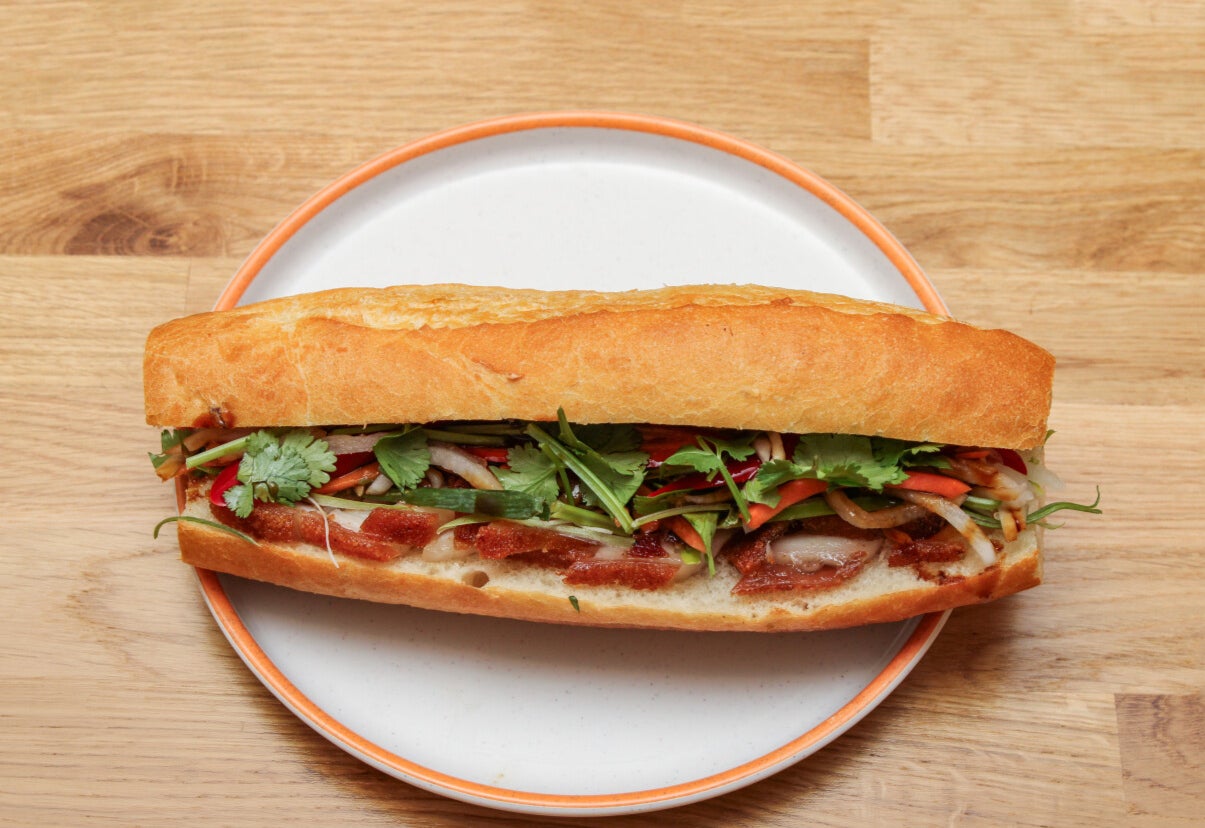 Crispy Pork Belly Banh Mi (bánh mì heo quay)