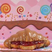 Nutella with Strawberry Jam Croissant