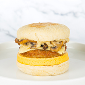 Swiss Mushroom Chicken & Egg Muffin