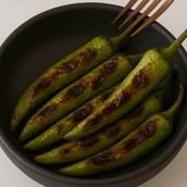 Grilled Green Spicy Pepper Plate