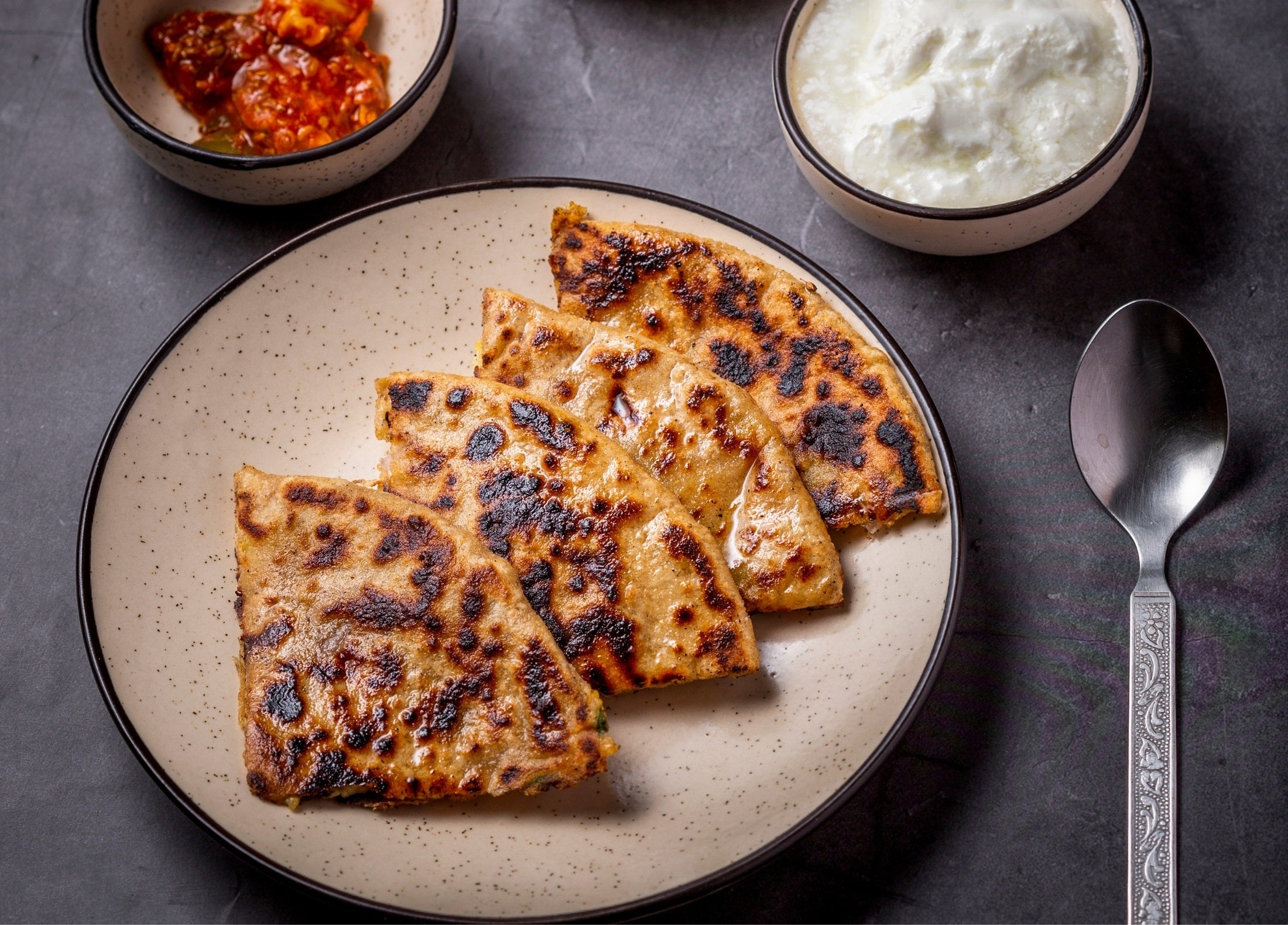 Amritsari Chole Kulcha with Chole and Raita