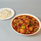 Big Plate Chicken Stew with Potato and Red Chilli