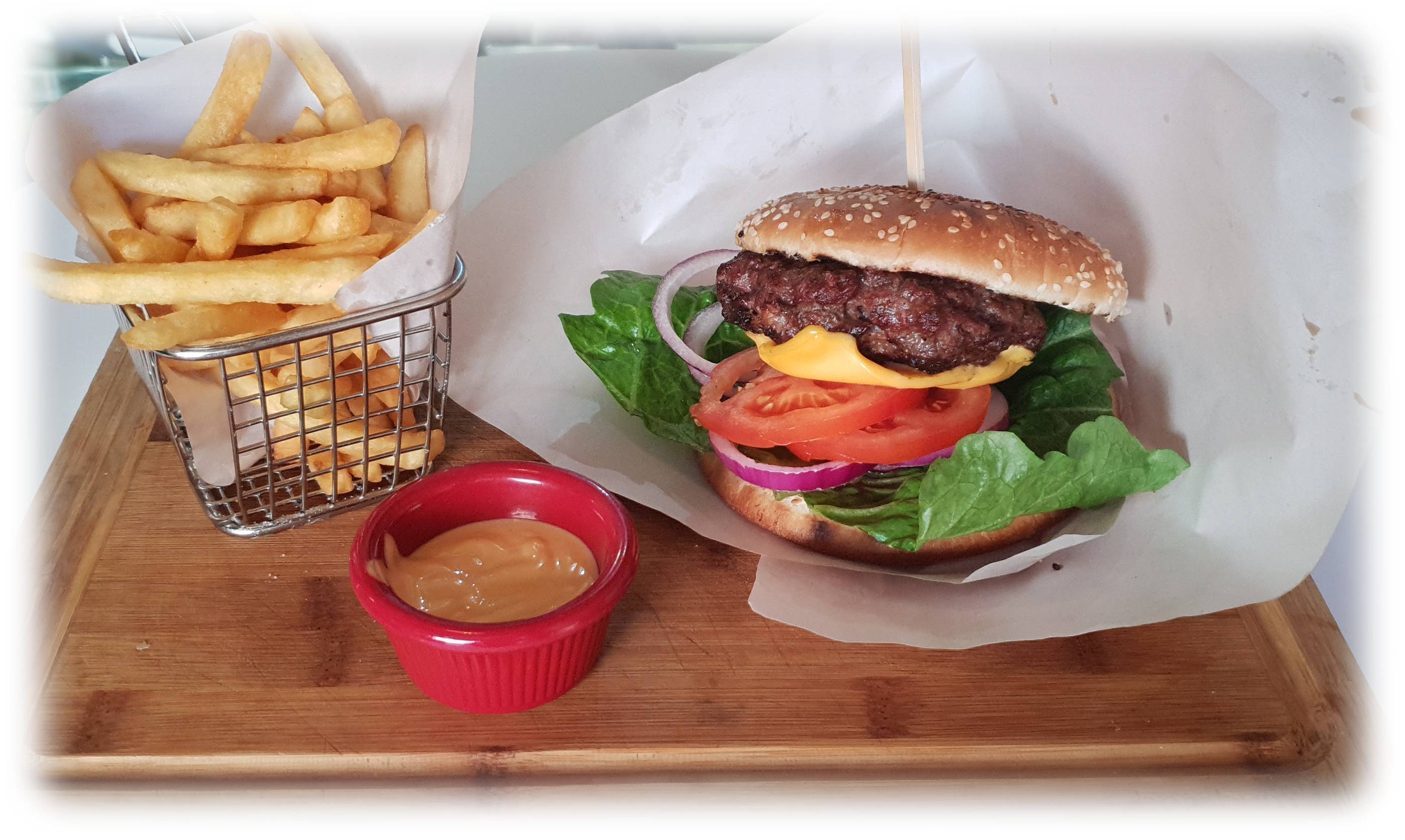 Cheeseburger in Brioche Bun