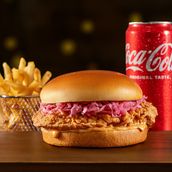 Chicken Burger Meal With Fries & Soft Drink