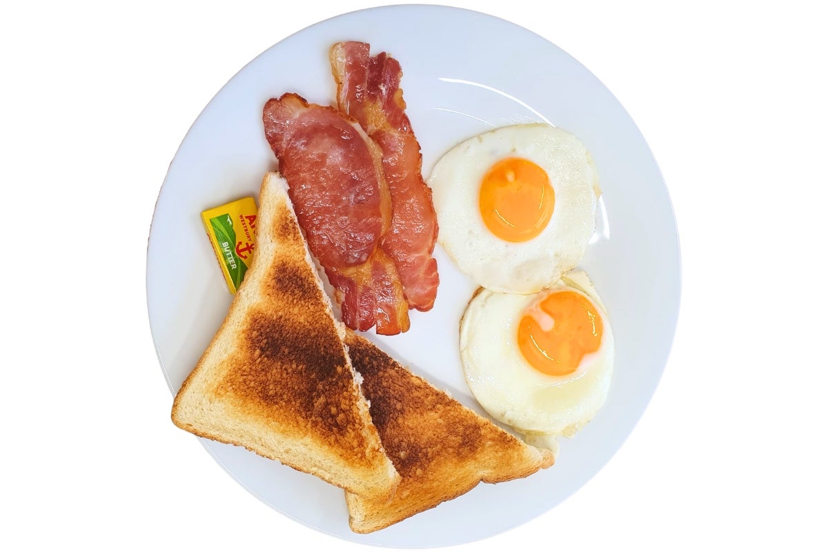 Fried eggs with bacon (x2)