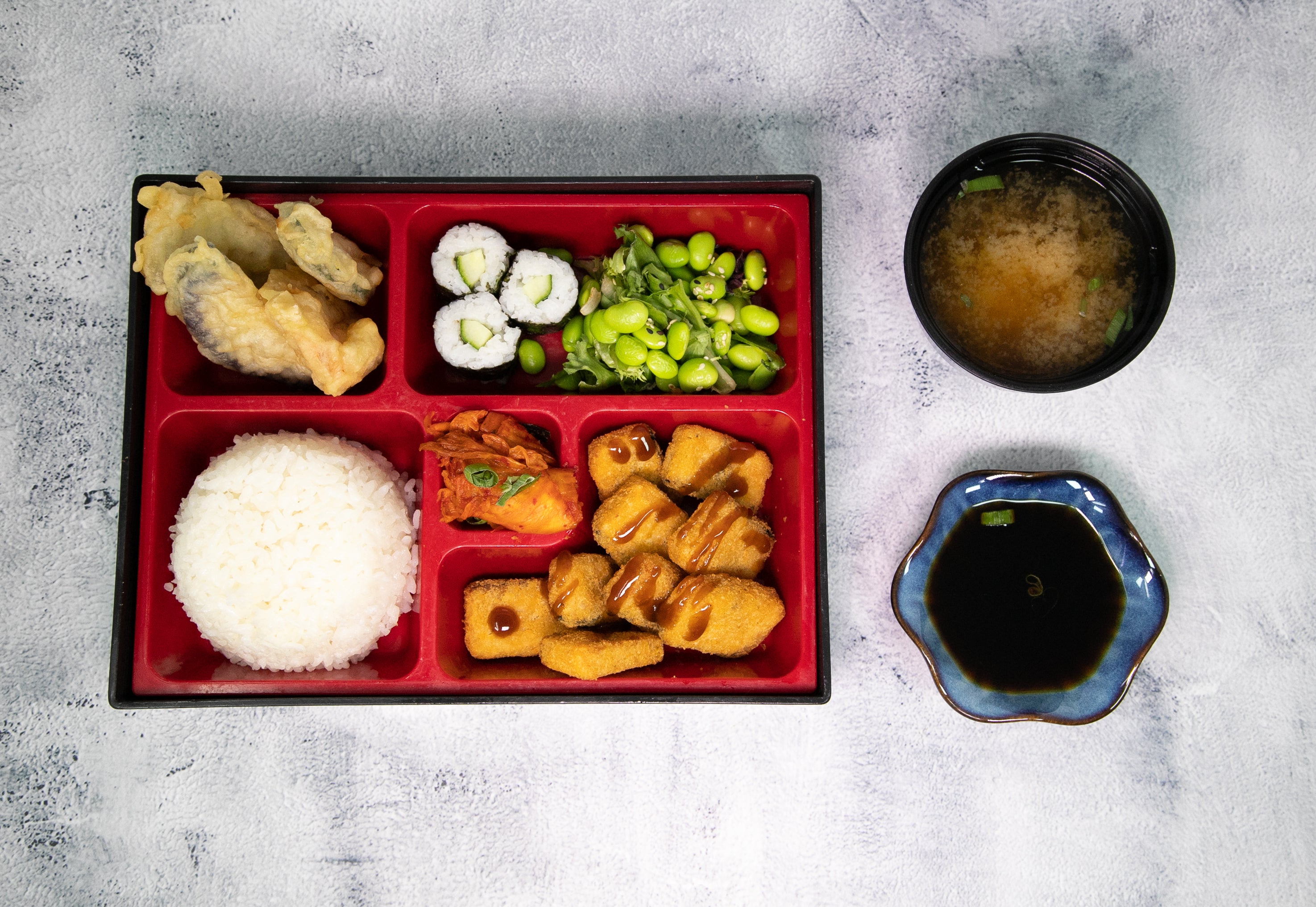 Mock ‘Cod Fish’ Katsu Bento素吉列鳕鱼便当 (VE)