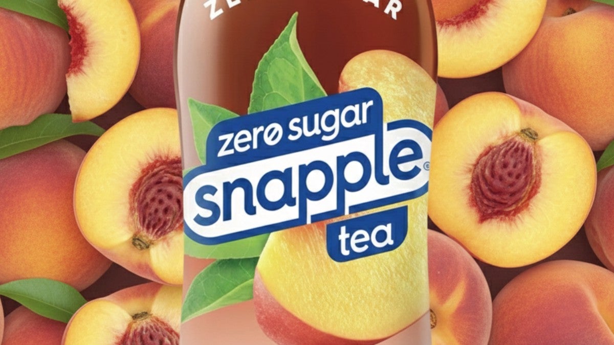 Snapple zero sugar peach tea