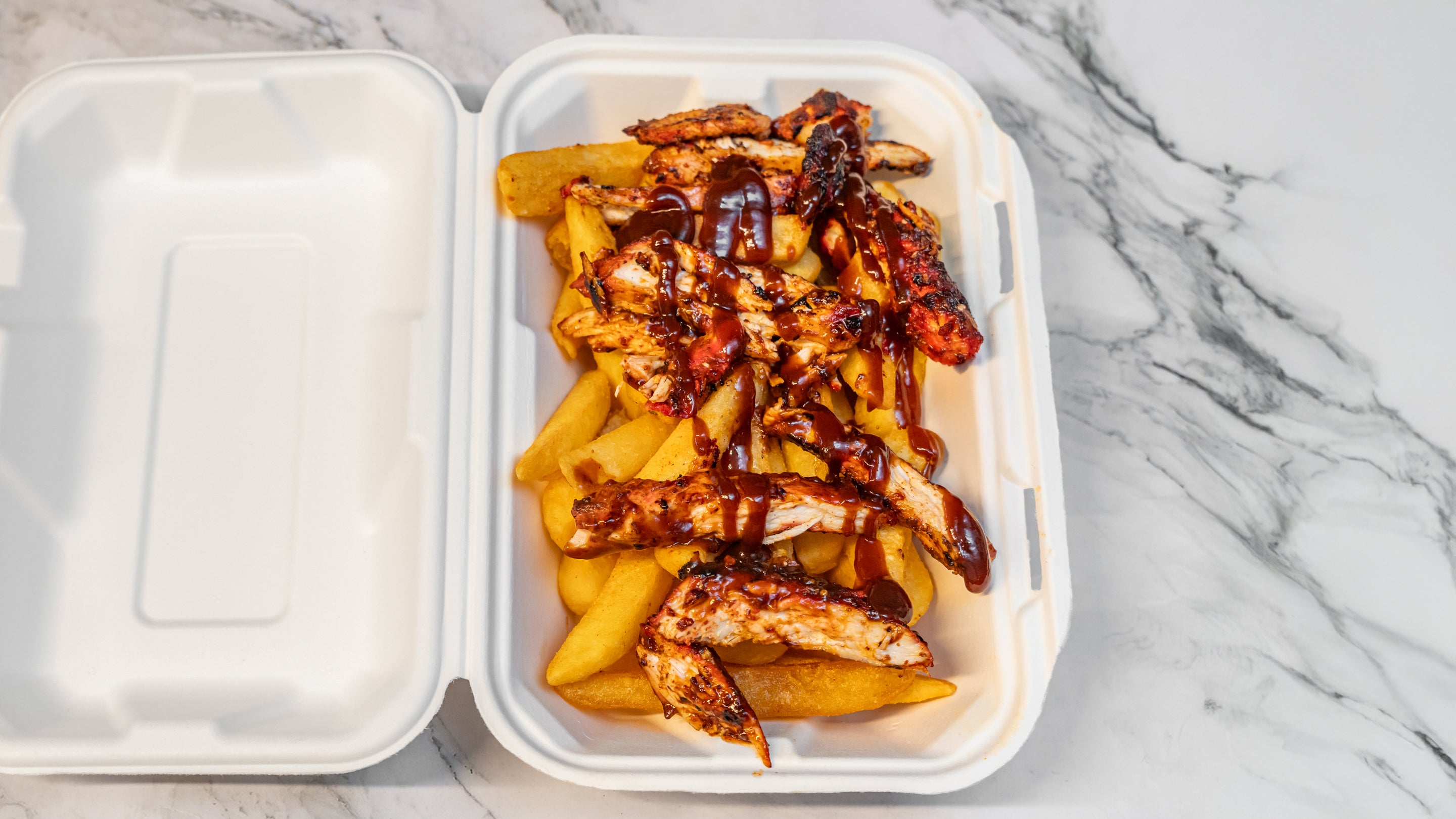 BBQ Chicken Steak on Fries
